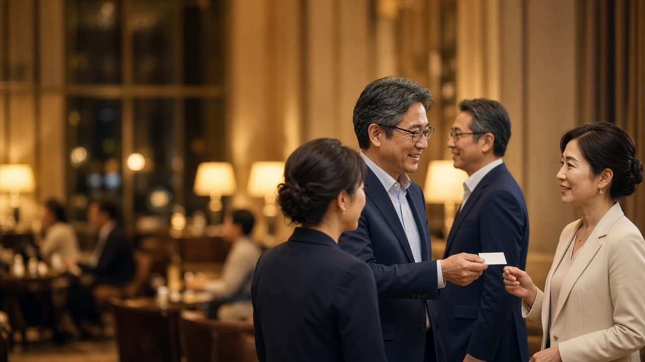 会員同士が笑顔で交流するセミナーの様子